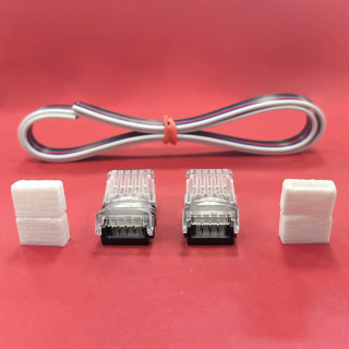 Pack cable y conector tira led SMD 5 pines DOBLE | Canarlight