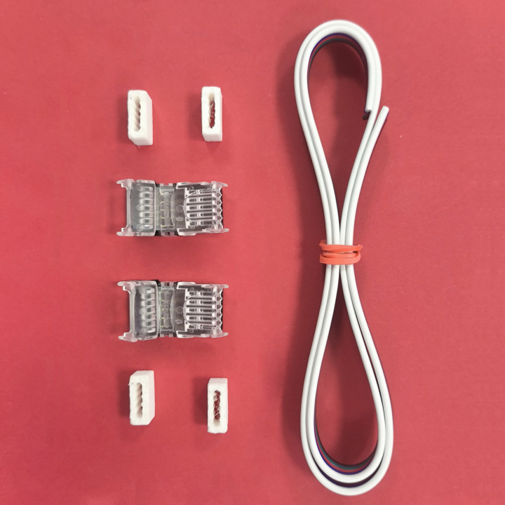 Pack cable y conector tira led SMD 5 pines DOBLE | Canarlight