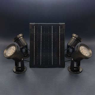 Solar Panel with 4 LED Floodlights for Outdoor Use | Canarlight