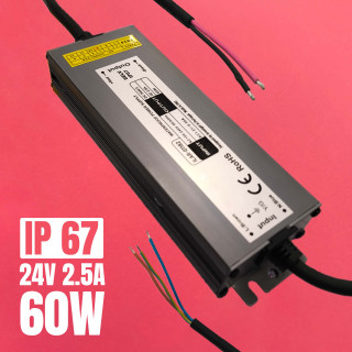Fuente de Alimentación para Tiras LED 60W 24V IP67| Canarlight