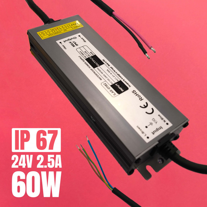LED Strip Power Supply 60W 24V IP67 | Canarlight