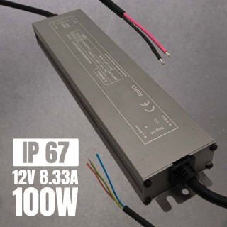 Fuente de Alimentación para Tiras LED 100W 12V IP67 | Canarlight