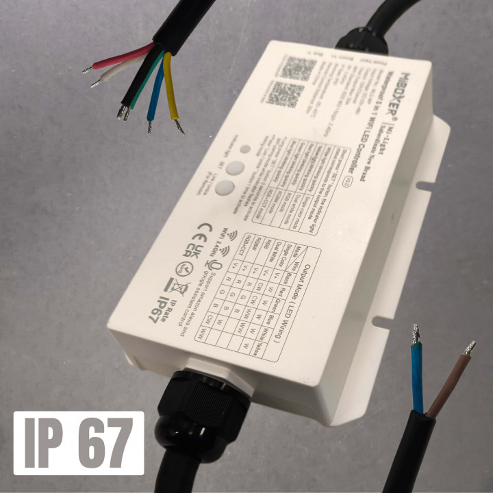 Controlador 5 en 1 para tiras de luz LED  12/48V IP67 | Canarlight