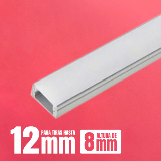 Surface Profile for LED Strip up to 12mm (8mm Height) | Canarlight
