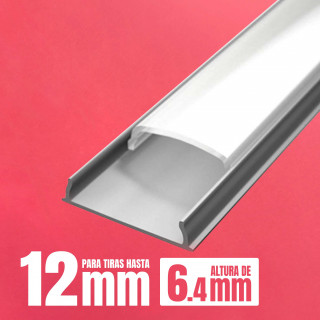 Flexible surface-mounted profile for LED strip up to 12 mm (6.4mm Height) | Canarlight