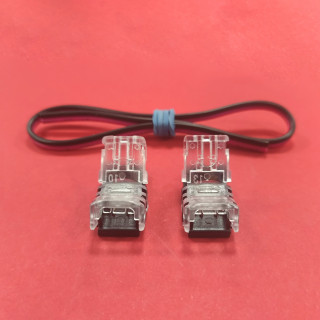 Pack cable y conector tira led SMD 2 pines DOBLE | Canarlight