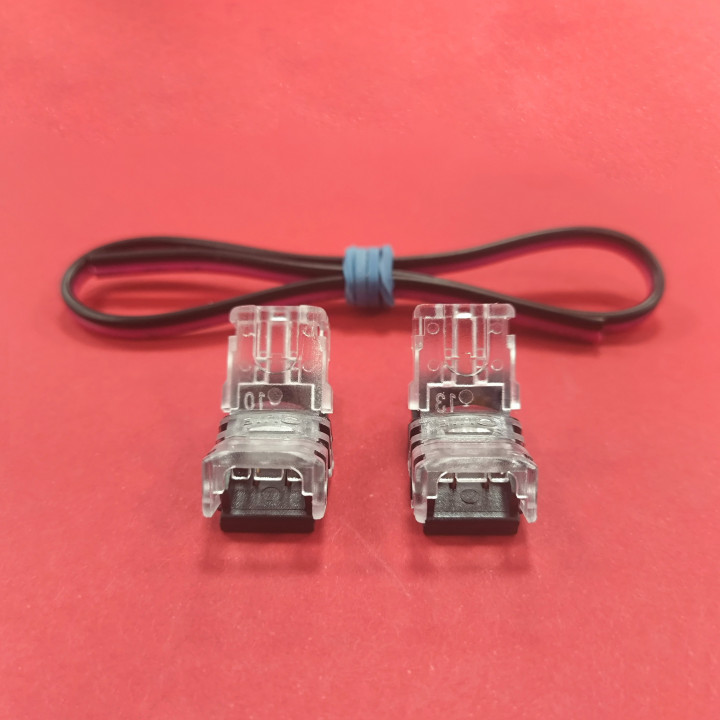 Pack cable y conector tira led SMD 2 pines DOBLE | Canarlight