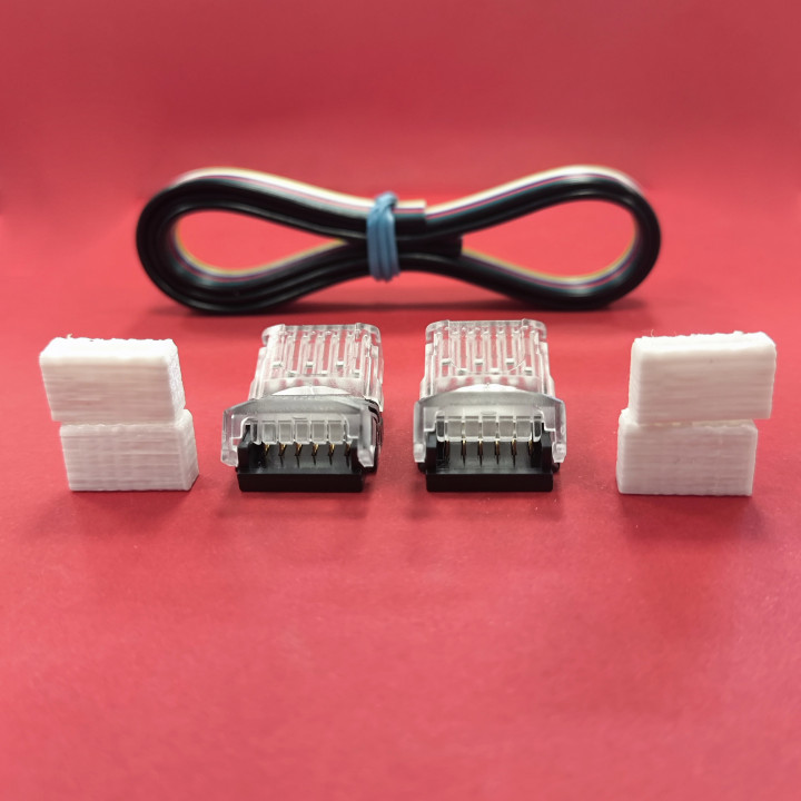 Pack cable y conector tira led SMD 6 pines DOBLE | Canarlight