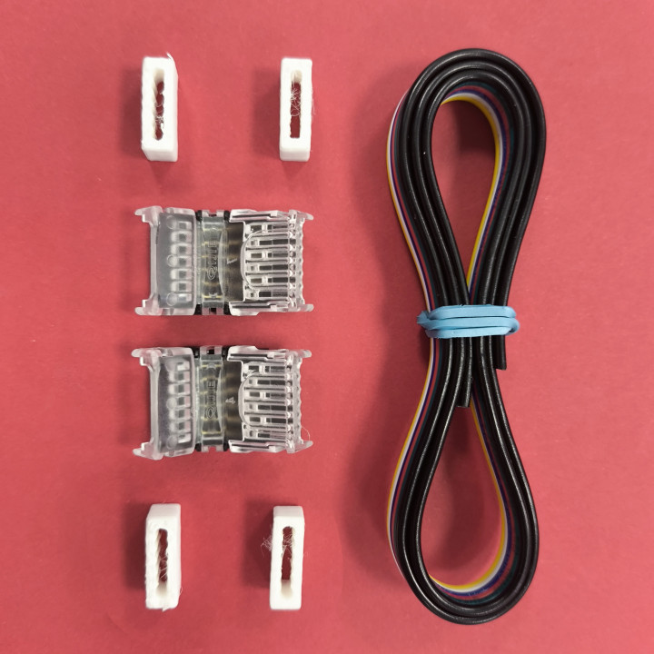 Pack cable y conector tira led SMD 6 pines DOBLE | Canarlight