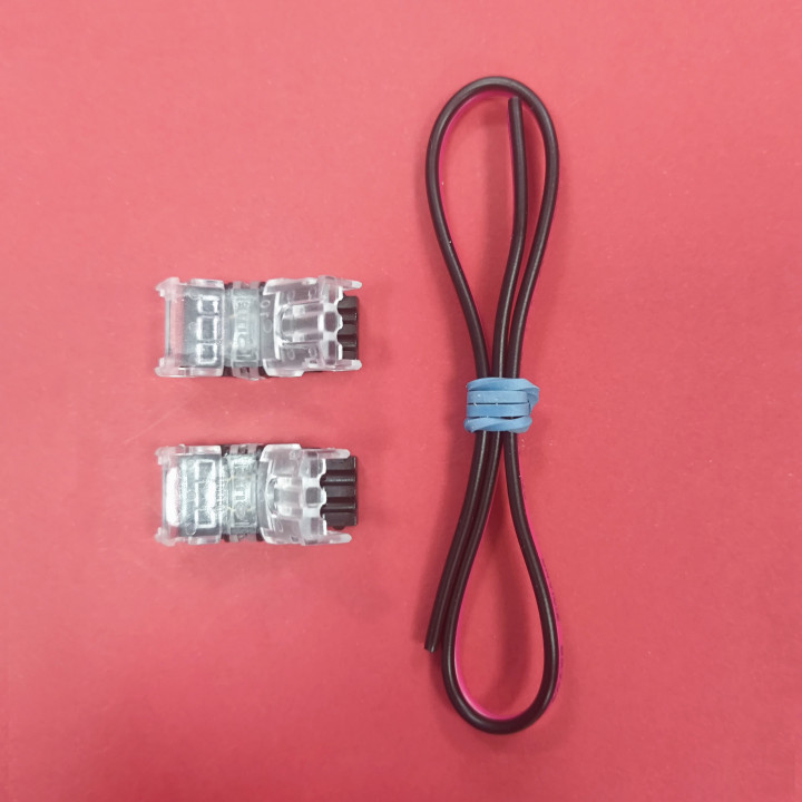 Pack cable y conector tira led SMD 2 pines DOBLE | Canarlight