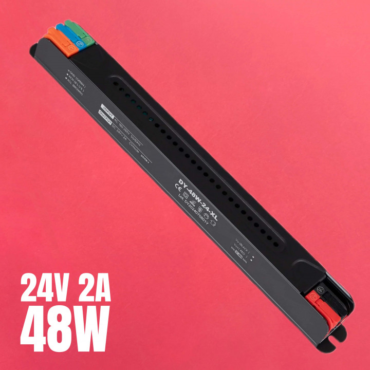 SLIM Power Supply for LED Strips 48W 24V IP20 | Canarlight