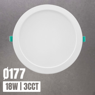 Downlight LED BACKLIT redondo empotrable 18W 3CCT Ø177mm | Canarlight