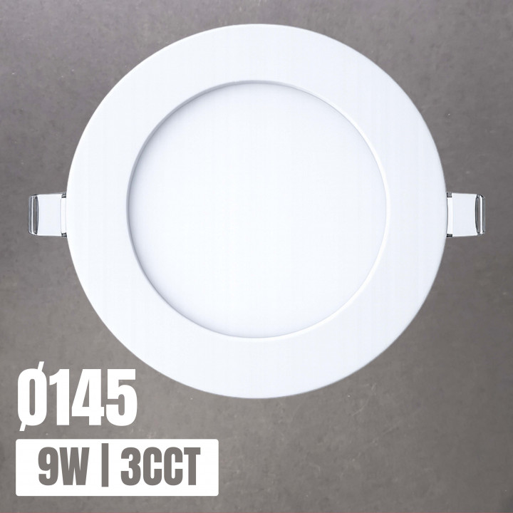 Downlights LED redondo empotrable 9W 3CCT Ø145mm | Canarlight