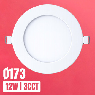 Downlights LED redondo empotrable 12W 3CCT Ø173mm | Canarlight