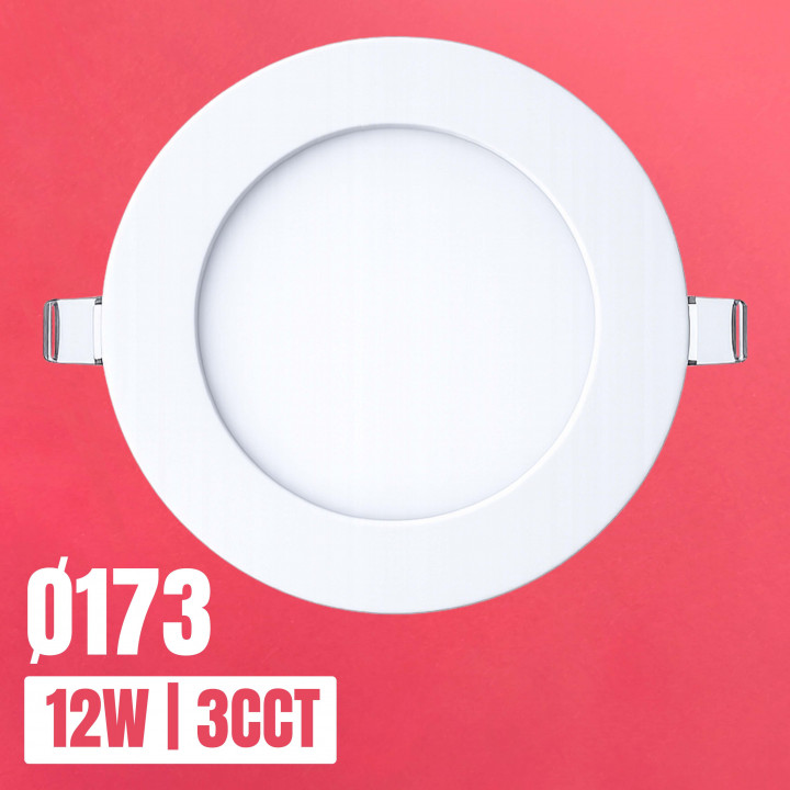 Downlights LED redondo empotrable 12W 3CCT Ø173mm | Canarlight