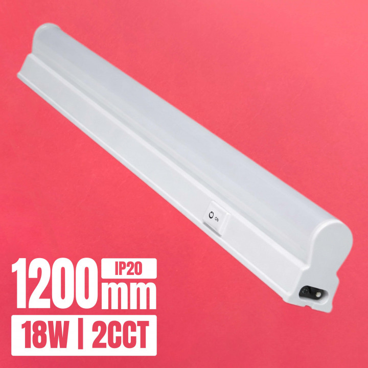 Regleta LED T5 PRO 18W 2CCT 1200mm IP20 | Canarlight