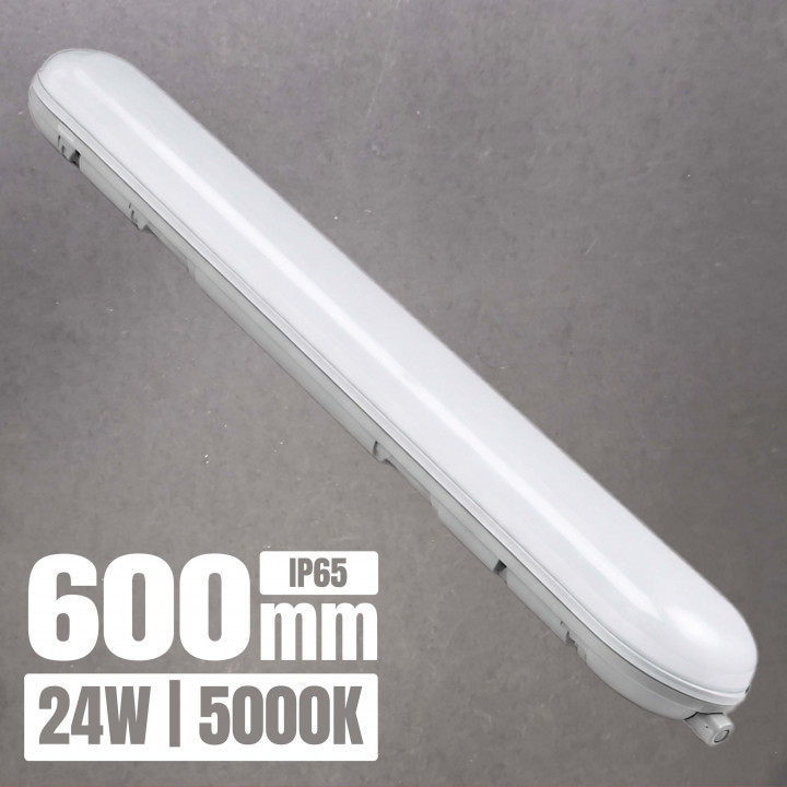 Waterproof LED Batten ARMADURA T8 24W 5000K 600mm IP65 IK08 | Canarlight