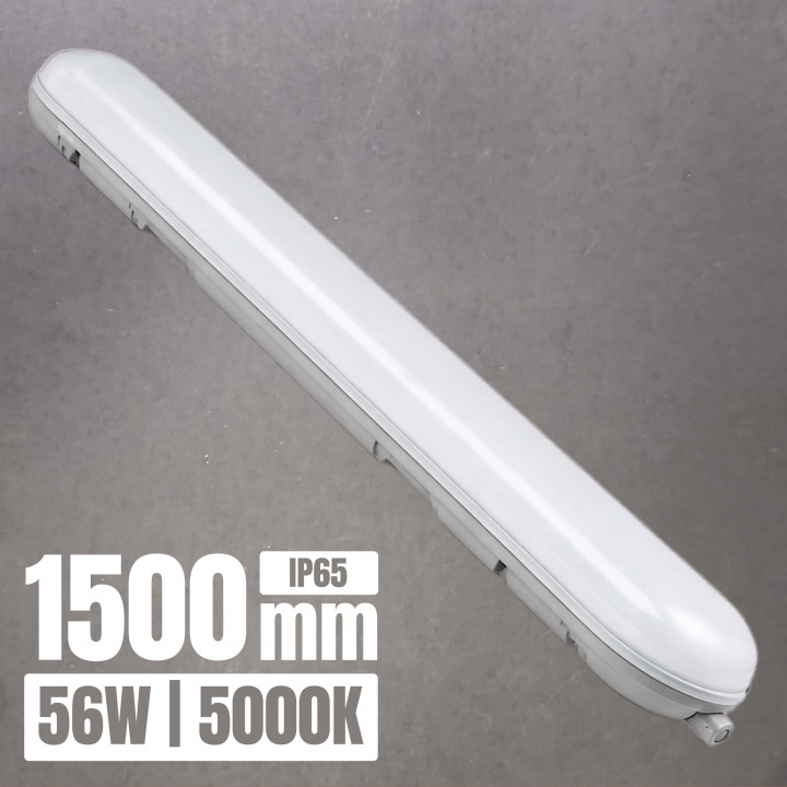 Pantalla LED estanca ARMADURA T8 56W 5000K 1500mm IP65 IK08 | Canarlight