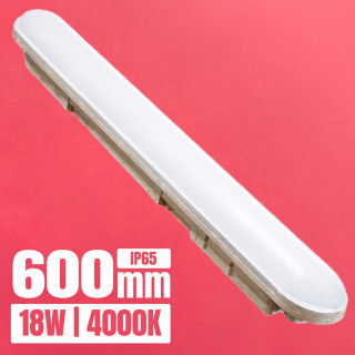 Pantalla LED estanca NEXOR 18W 4000K 600mm IP65 IK06 | Canarlight