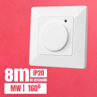 Sensor microondas ST754 160° empotrar pared IP20 | Canarlight
