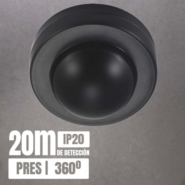 Sensor de presencia AR46X 360° superficie nefro IP20 20m | Canarlight