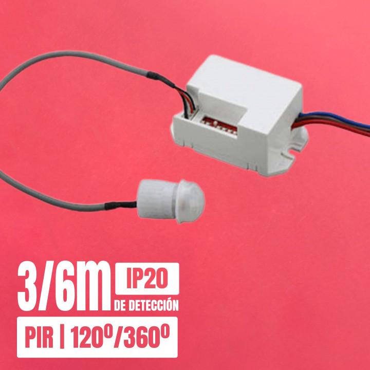 Sensor PIR ST24 120°/360° pared techo IP20 6m | Canarlight