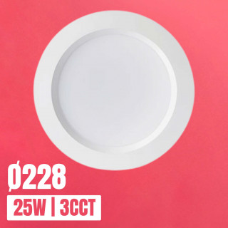 Downlight LED UNA 25W 3CCT Ø228 IP54 | Canarlight